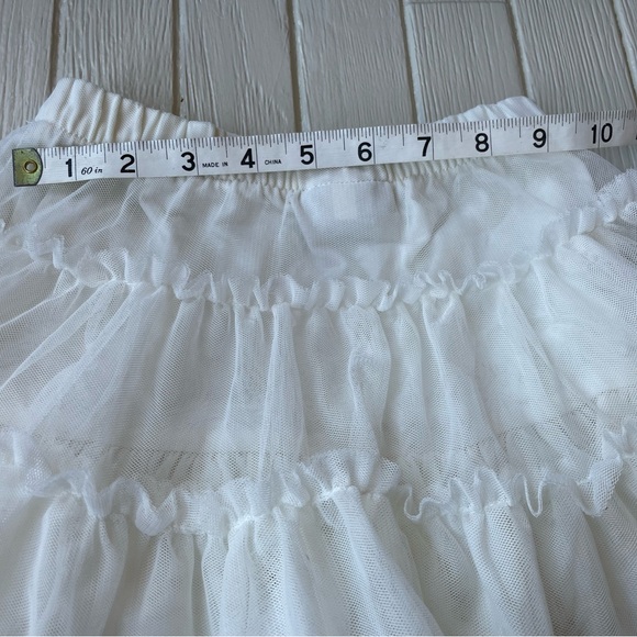 Girl's Size 3T Tulle Skirt White Cherokee - Picture 5 of 7
